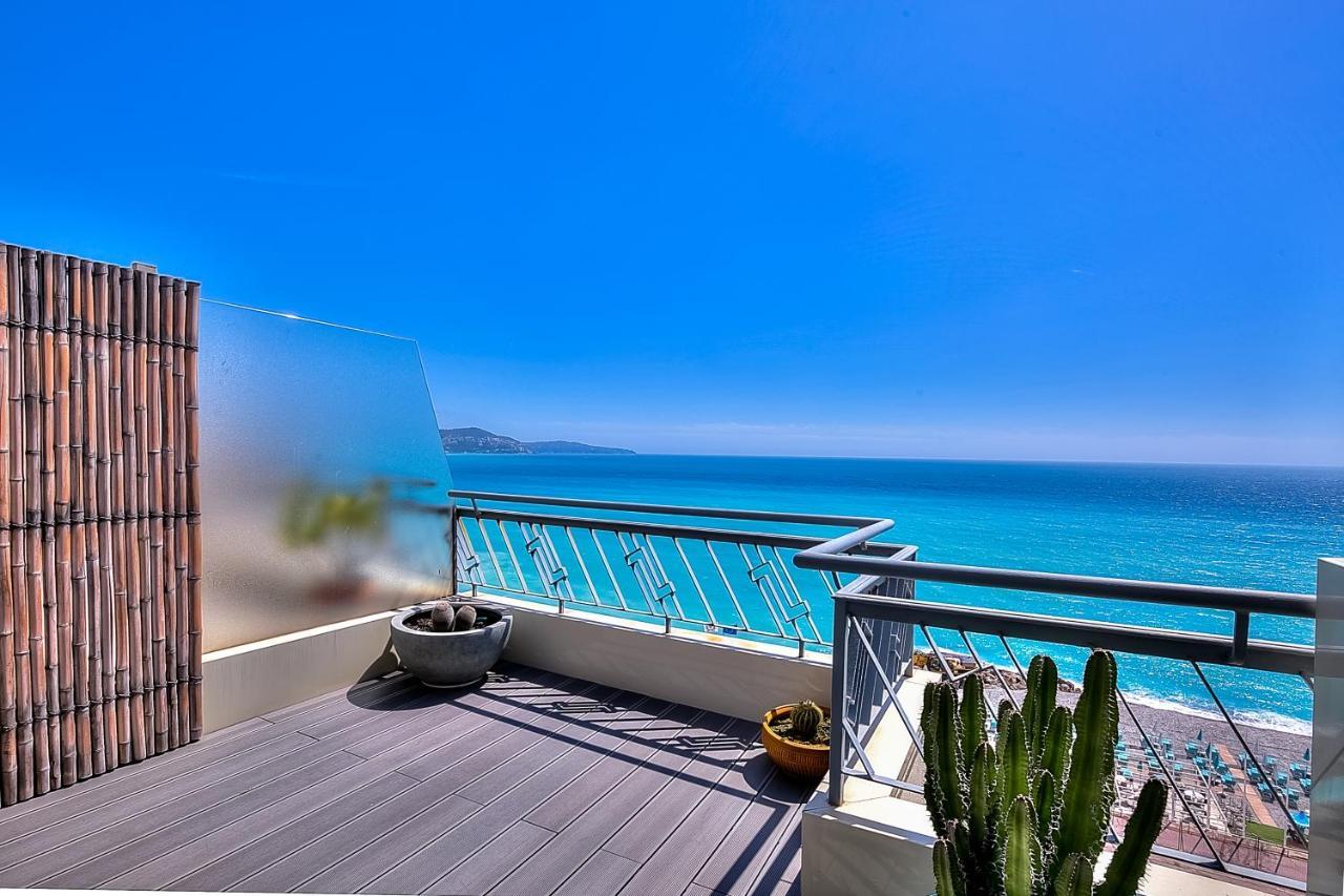 Le Florentina, Dernier Etage Avec Terrasse, Vue Sur La Baie Des Anges Apartment Nisa Exterior foto
