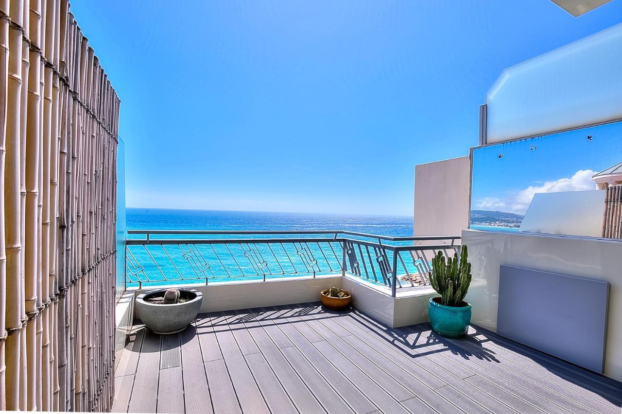 Le Florentina, Dernier Etage Avec Terrasse, Vue Sur La Baie Des Anges Apartment Nisa Exterior foto