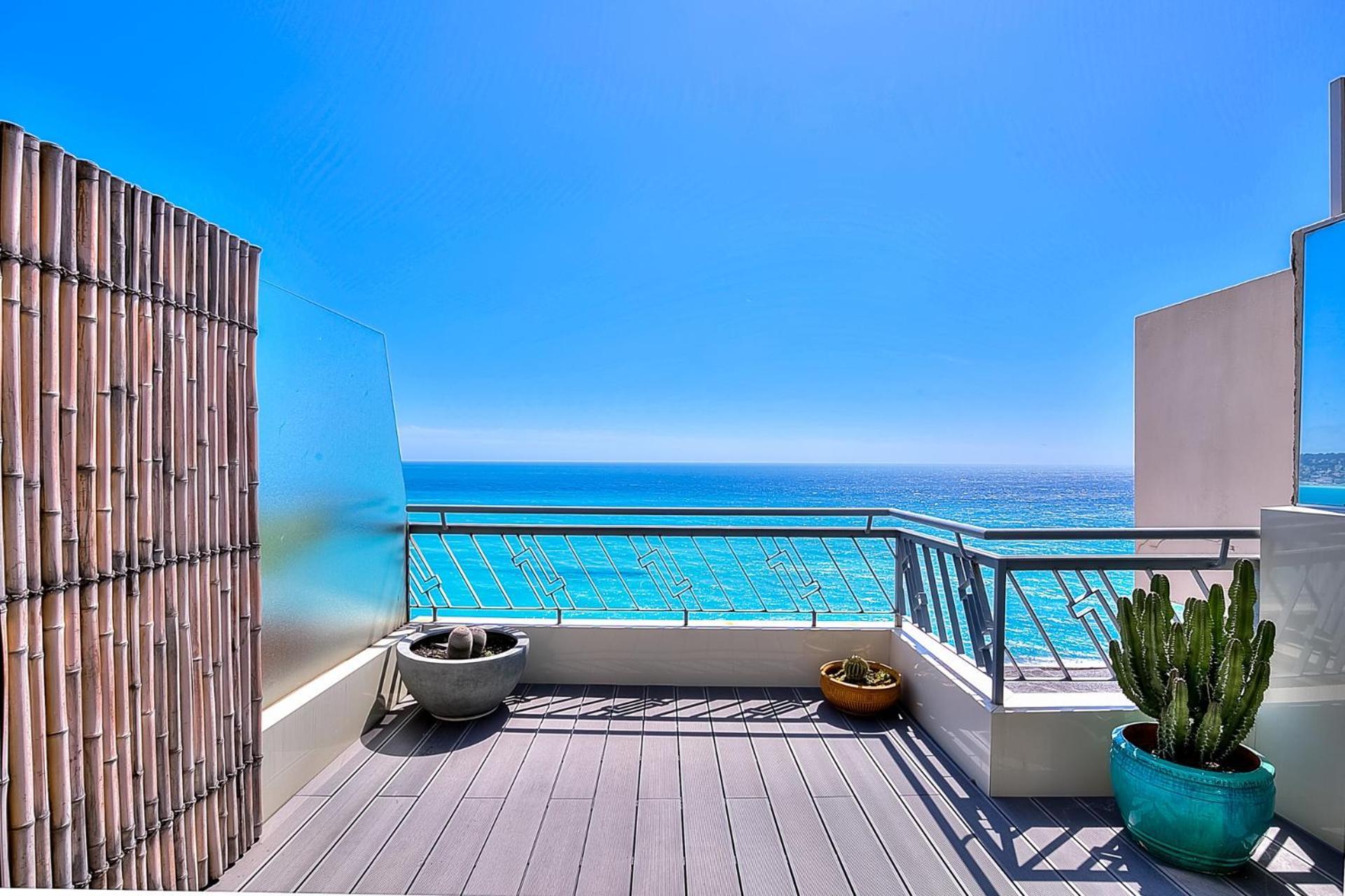 Le Florentina, Dernier Etage Avec Terrasse, Vue Sur La Baie Des Anges Apartment Nisa Exterior foto
